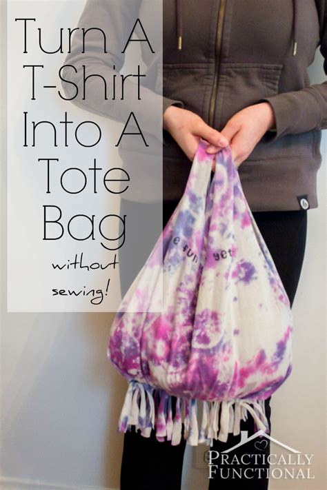 How To Turn A T Shirt Into A Tote Bag Without Sewing
