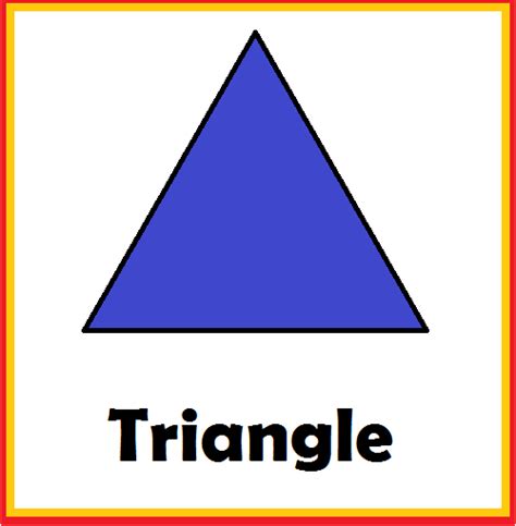 Kindergarten Worksheets Shapes Flashcards Triangle