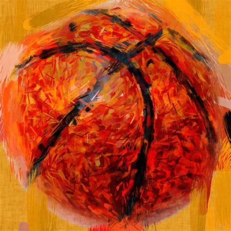 Abstract Basketball By David G Paul Basketball Painting Basketball
