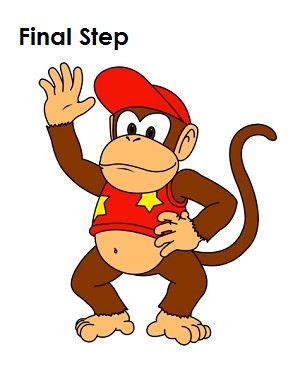 Today we will draw donkey kong. How to Draw Diddy Kong | Diddy kong, Donkey kong, Kong
