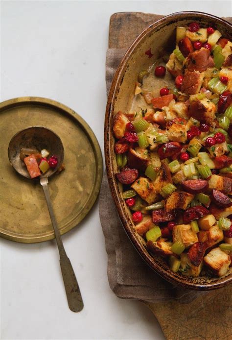 This recipe is for baking it in a 9x13 dish rather than inside the turkey, but i'm going to go ahead and call it what are the best apples for stuffing? Portuguese Sausage Cranberry Brioche Stuffing | Recipe ...
