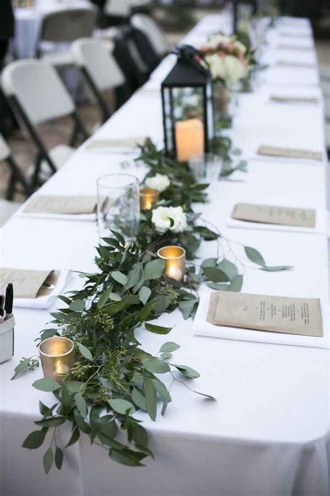 Lukewarm Half Past Seven Fusion Diy Greenery Table Runner Wedding