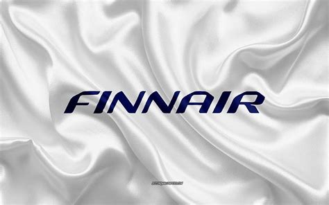 Finnair Logo Airline White Silk Texture Airline Logos Finnair