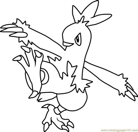 Combusken Pokemon Coloring Page For Kids Free Pokemon Printable