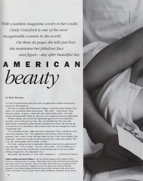 Us Harpers Bazaar July 1989 American Beauty Model Cindy Crawford