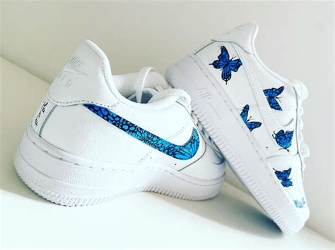 Air Force 1 Mariposas Nike Blue Butterflies Custom Af1 Etsy