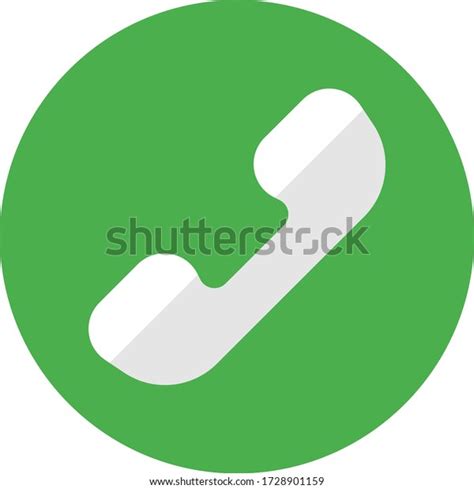 Rounded Vector Telephone Phone Call Icon Stock Vector Royalty Free