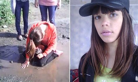 Russian School Bullies Force Girl To Drink Puddle Water