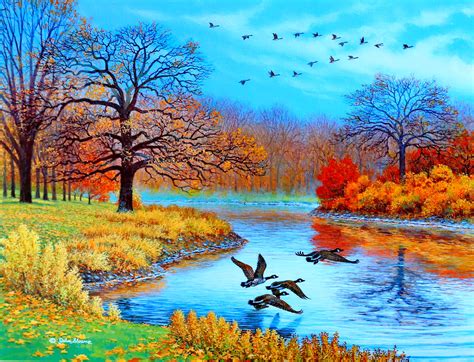 Autumn World Painting 4k Wallpaper Photos