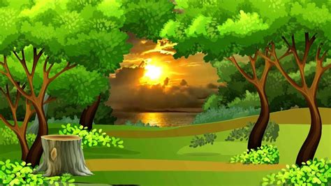 Beautiful 3d Animation With Nature Tree Scenery 3d Background Video