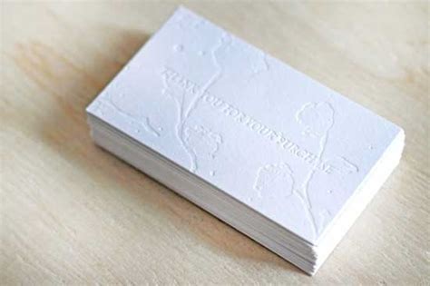 White Business Cards 45 Beautiful Letterpress Printed Cards