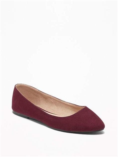 Old Navy Faux Suede Pointy Ballet Flats For Women Minimalist Shoes Faux Suede Ballet Flats