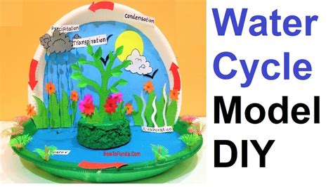 Water Cycle Model Making Using Cardboard And Waste Materials Diy