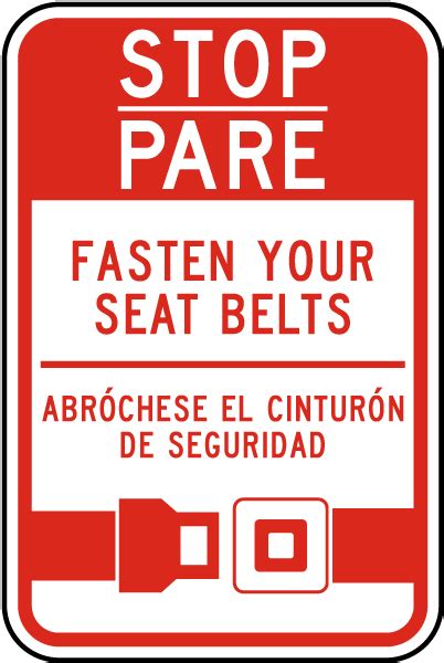 bilingual stop fasten your seat belts sign get 10 off now