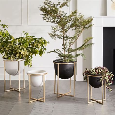 Eden cross base standing planter br. Eden Cross Base Standing Planter | west elm