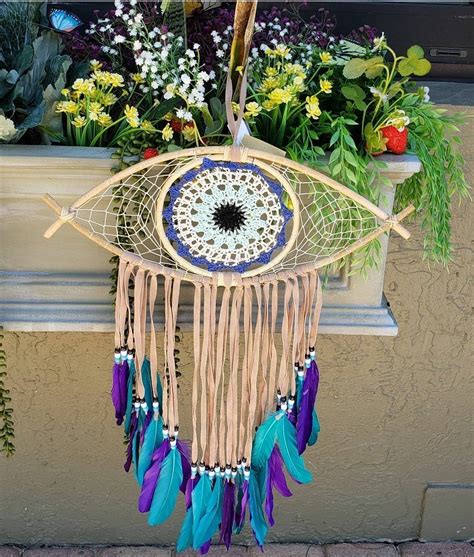 Evil Eye Dream Catcher In 2021 Dream Catcher Craft Diy Dream Catcher