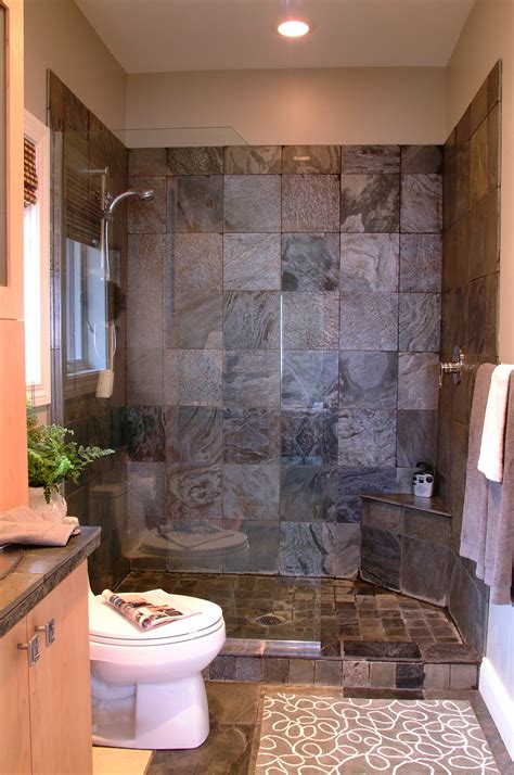 Tiny mosaic tiles are common in the world of bathroom design. Modern Bathroom Design Ideas with Walk In Shower ...