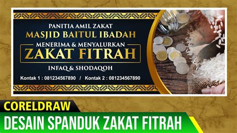 Desain Spanduk Zakat Fitrah Free Download File Coreldraw Youtube