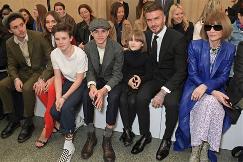 His wife, a singer and fashion designer victoria beckham, loves him to death. The Beckham family sit front row to support Victoria's ...