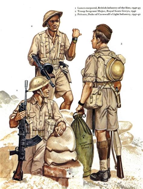 British Army North Africa Small Note The Kit Bag Of Figure Three Has