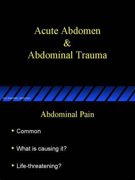 Acute Abdomen And Abdominal Trauma Pdf Abdomen Medical Specialties