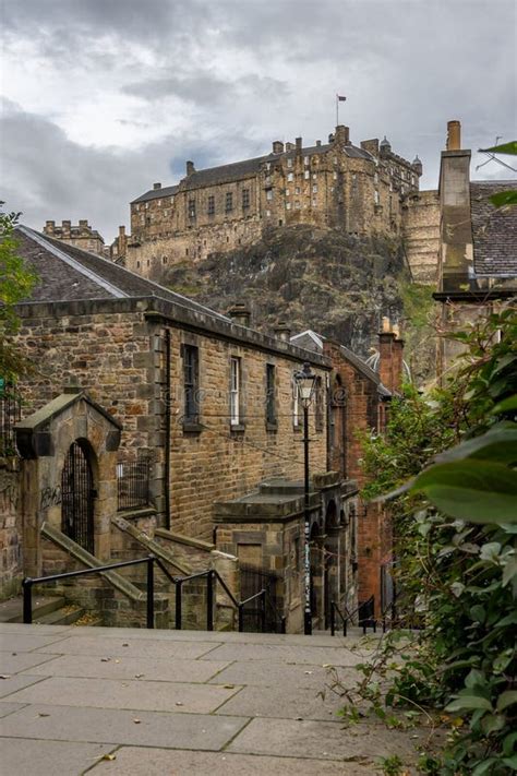 The Vennel Viewpoint Edinburgh Castle Editorial Image Image Of