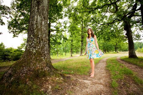 Barefoot Woman Walking In The Forest Stock Photo Image Of Walk