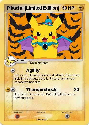 Pokémon Pikachu Limited Edition Agility My Pokemon Card