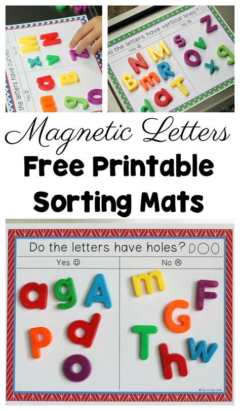 Work On Letter Recognition With This Free Magnetic Letters Sorting Mat
