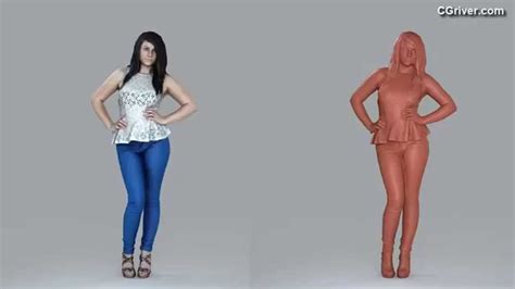 3d Human Model Realistic Young Female For 3ds Max Cinema 4d Sketchup Rhino Vray And Thea
