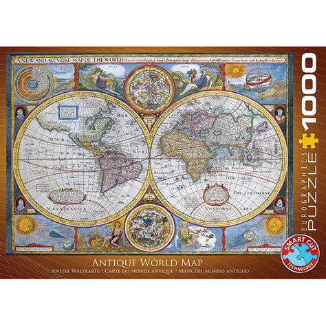 Eurographics Antique World Map 1000 Piece Puzzle 6000 2006