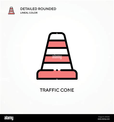 Traffic Cone Vector Icon Modern Vector Illustration Concepts Easy To