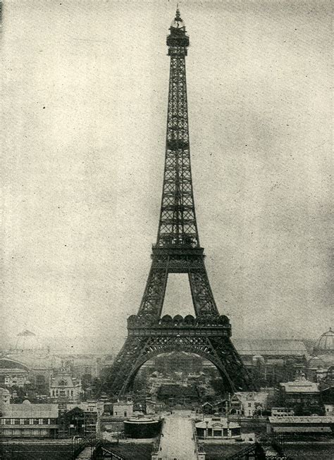 Vintage Ephemera Photograph Eiffel Tower Paris France 1890