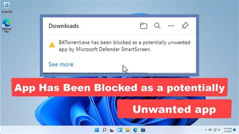 App Has Been Blocked As A Potentially Unwanted App By Microsoft