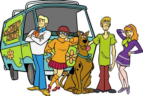 Scooby Doo In Front Of Mystery Machine Transparent PNG StickPNG