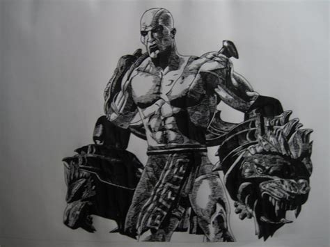 God Of War 3 Kratos Drawing By Chriluke On Deviantart