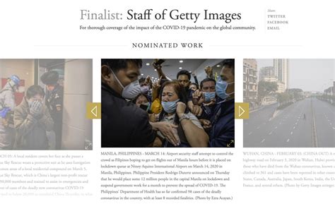 Filipino Photojournalist Is Among The 2021 Pulitzer Prize Finalists