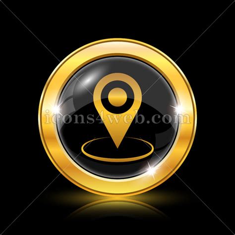 Pin Location Golden Icon