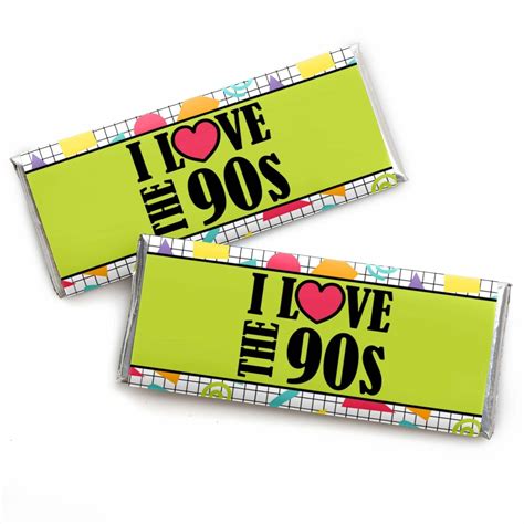 big dot of happiness 90 s throwback candy bar wrapper 1990s party favors set of 24 michaels