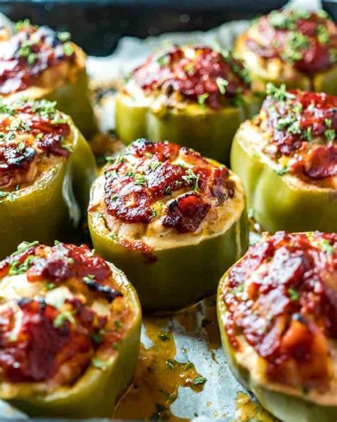 Easy Low Carb Keto Meatloaf Stuffed Peppers Living Chirpy