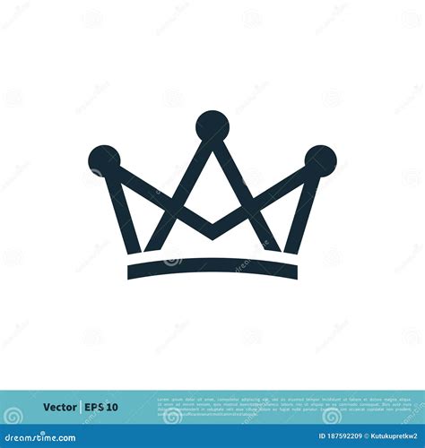 Simple Crown Line Icon Vector Logo Template Illustration Design Vector