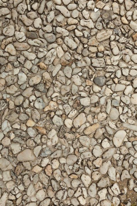 Pebble Stone Floor Tile Seamless Background Cement Mixed Gravel Pebble