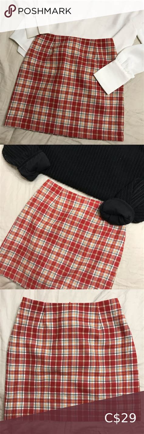 Red Tartan Mini Skirt Adorable Red Tartan Skirt From Gap Can Be Worn With Any Cute Monochrome