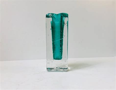 Vintage Scandinavian Green Sommerso Glass Vase 1970s For Sale At Pamono