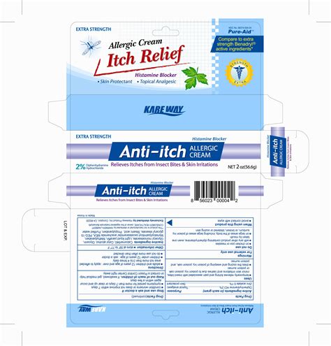 Dailymed Anti Itch Cream Diphenhydramine Hcl Zinc Acetate Cream
