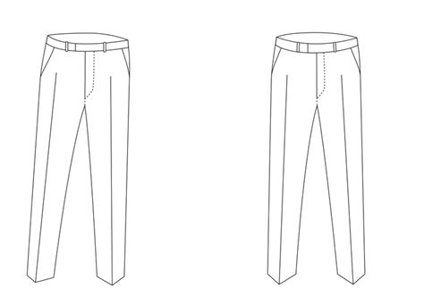 Men Trousers Technical Drawing Fashion