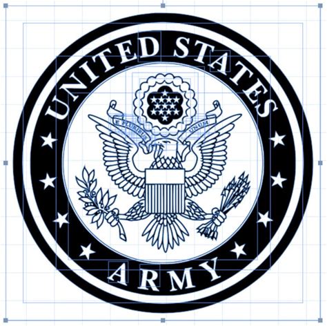 U S Army Emblem Scalable Vector Graphic And Cut Files For Etsy