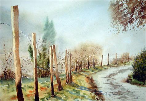 Le Petit Chemin De Joëlle Version 3 Landscape Paintings Painting