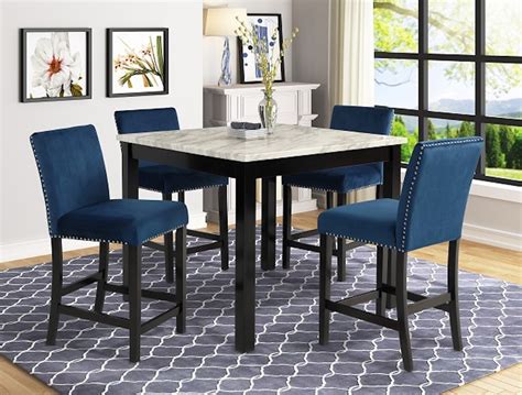 Crown Mark Dining Room Lennon 5 Pack Counter Height Table Set 1715set