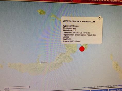 Earthquake With Magnitude Of 77 Strikes Png Tsunami Warning Issued